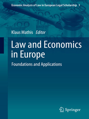 cover image of Law and Economics in Europe